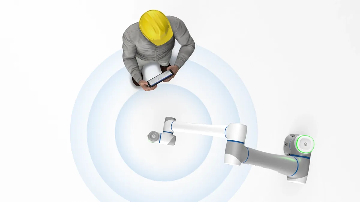 Kollaboratív robot biztonságos ember–robot együttműködésben